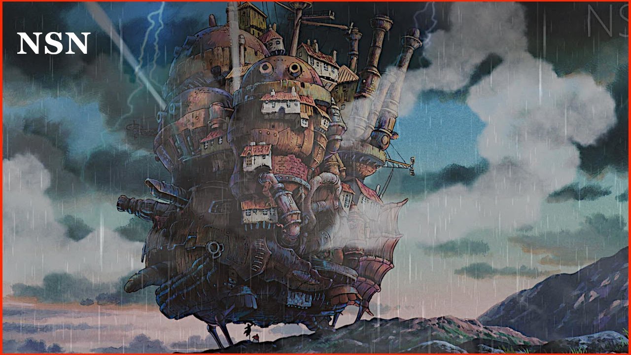 Rain Sounds ASMR Ambience / Howl's Moving Castle 