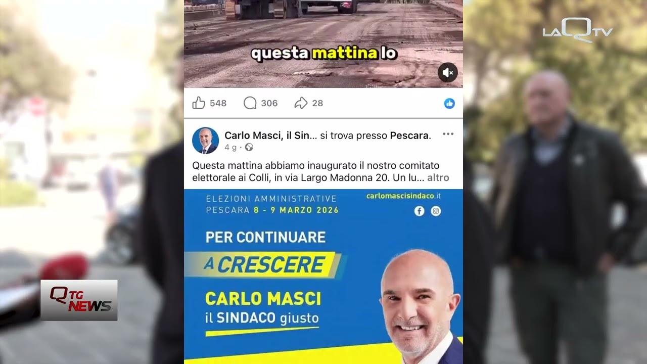 Pescara, elezioni. M5S: Masci viola la par condicio, segnalato all'Agcom