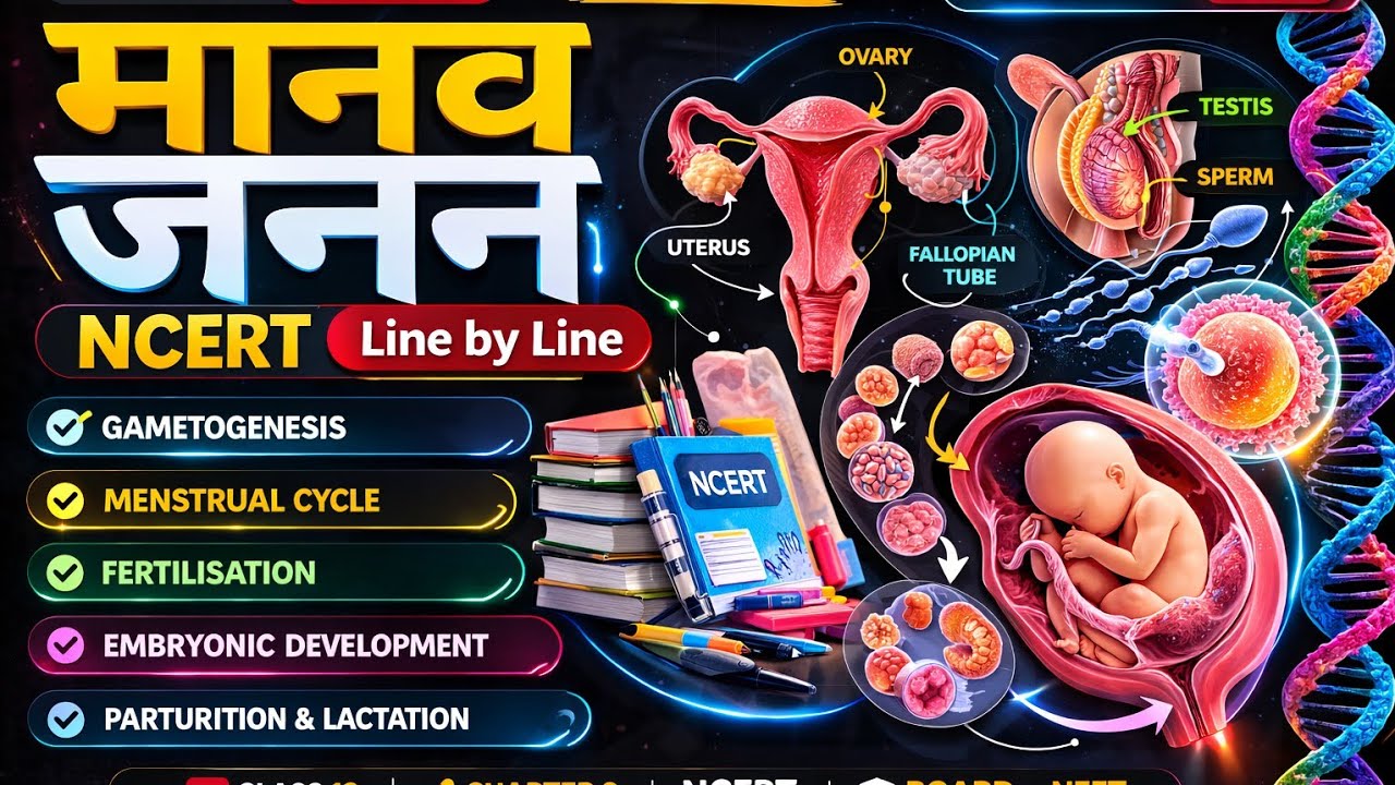 Class 12 Biology Chapter 2 | मानव जनन | NCERT Line by Line | Board + NEET 