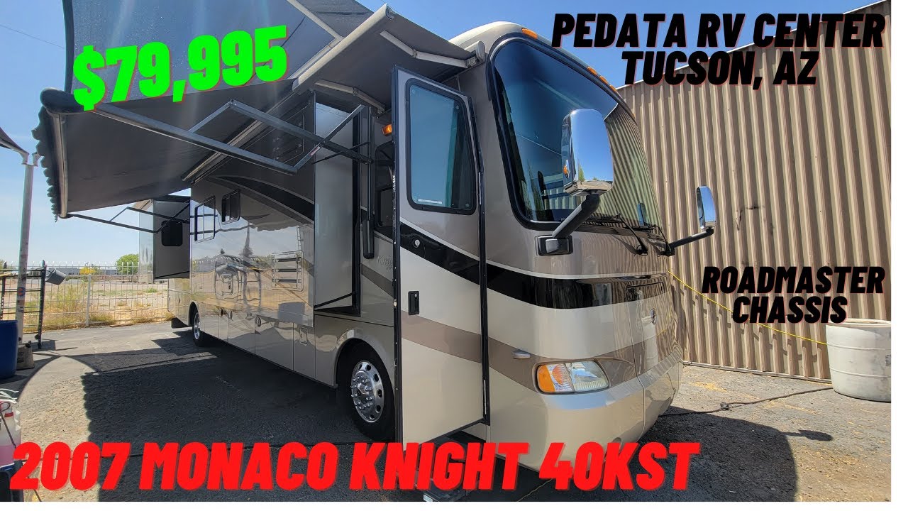 SOLD! 2007 Monaco Knight 40KST Video Walkthrough! Clean Mid Living Front Kitchen Floorplan. $79,995