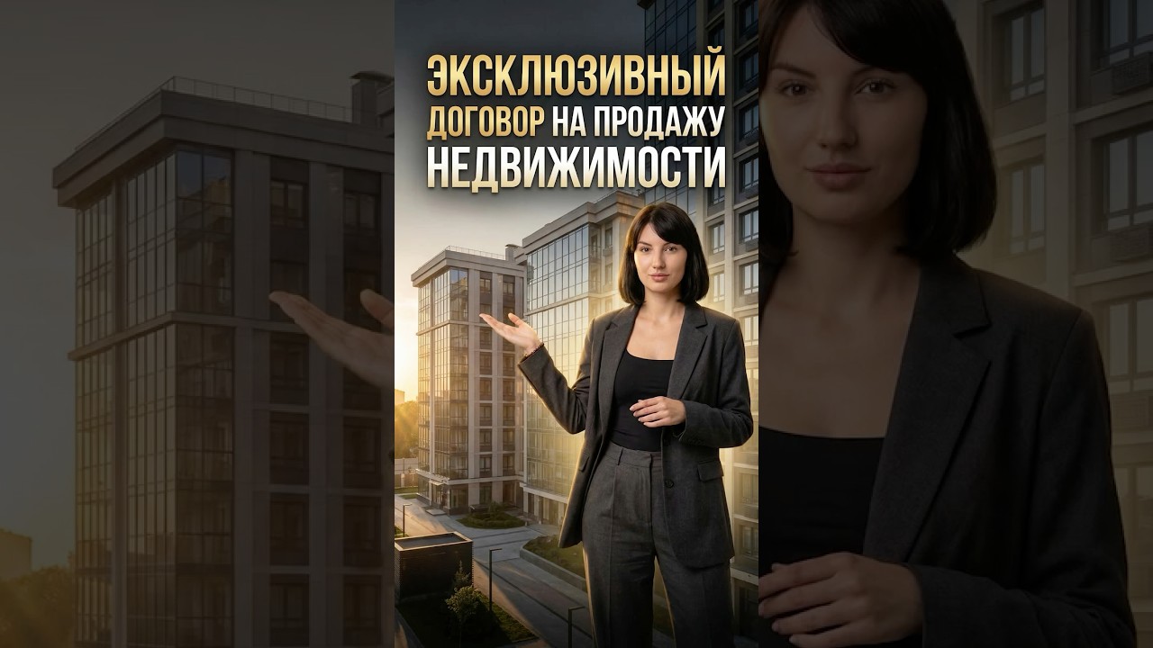 Эксклюзивный договор на продажу недвижимости #рынокнедвижимости