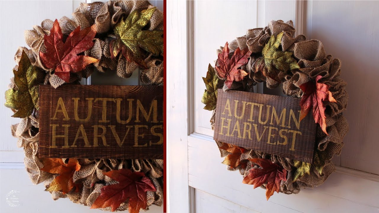 How to Make a Simple Burlap Wreath | Fall Wreath Tutorial | The Sweetest Journey