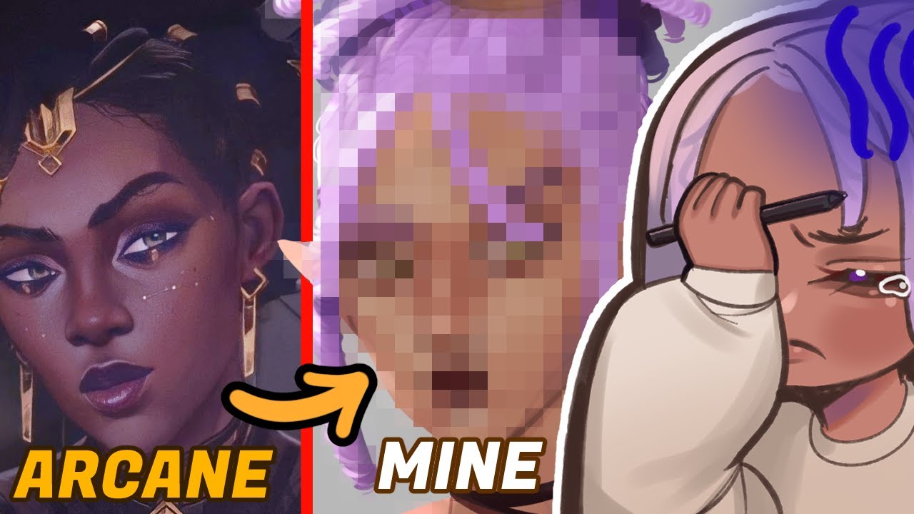 I CHALLENGED MYSELF TO TRY THE ARCANE ART STYLE.....it was not easy | Art Challenge