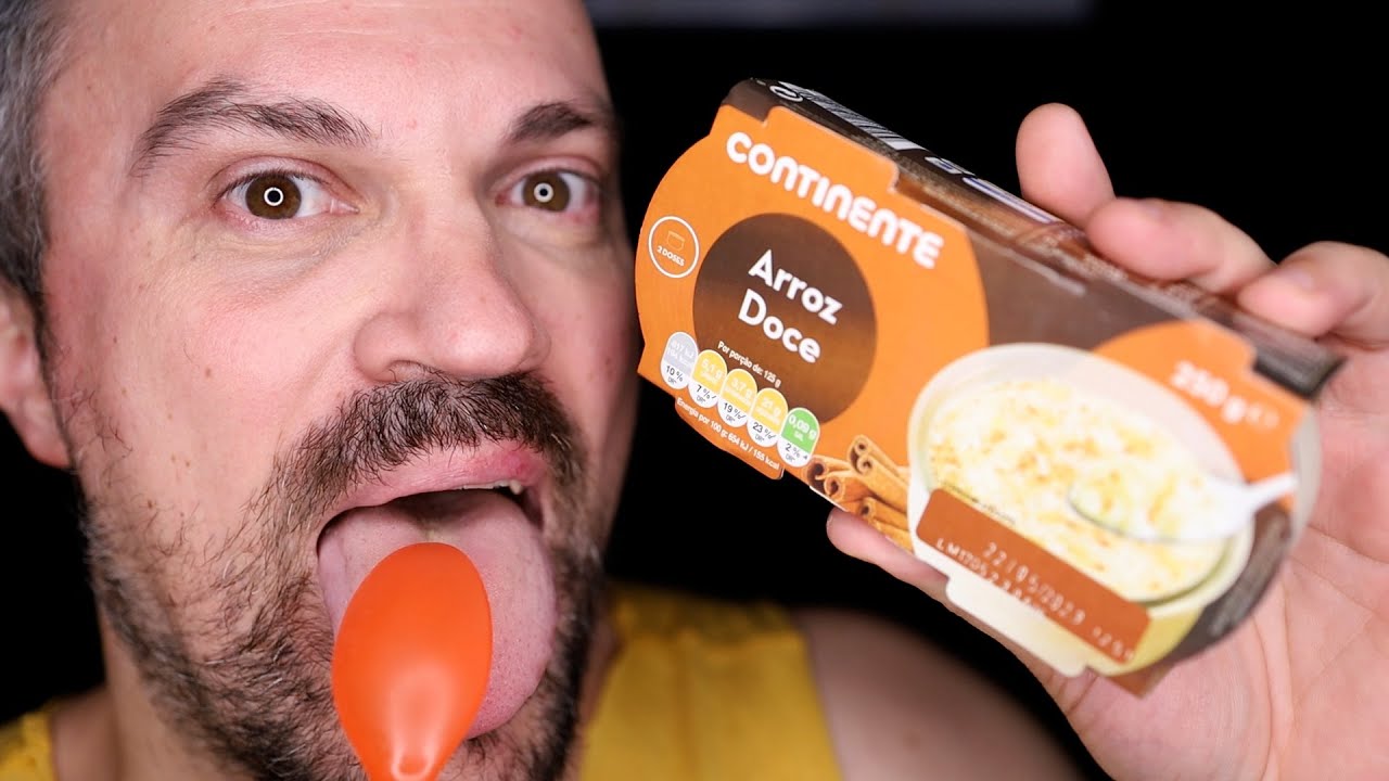 ASMR |  Comendo arroz doce de Supermercado 😋 Asmr Português