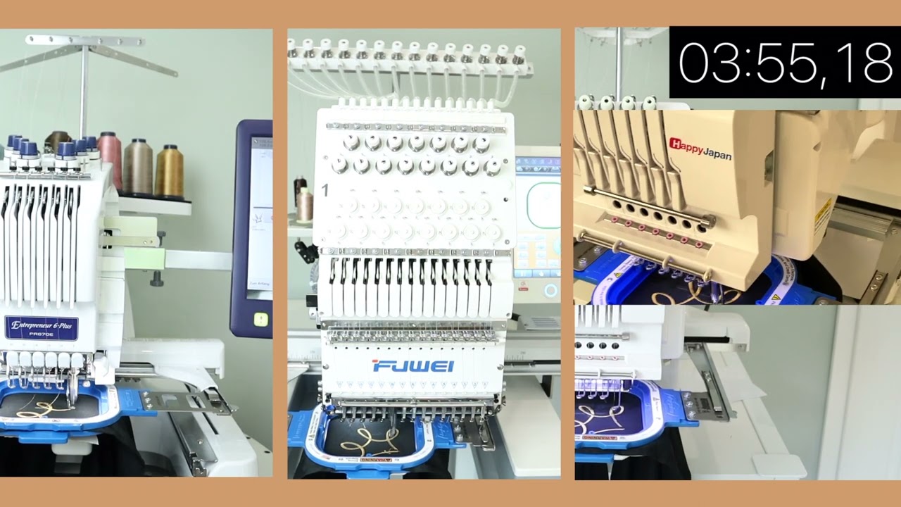 Stickmaschinen vergleichen. HAPPY STICKMASCHINEN im Vergleich zu BROTHER & FUWEI