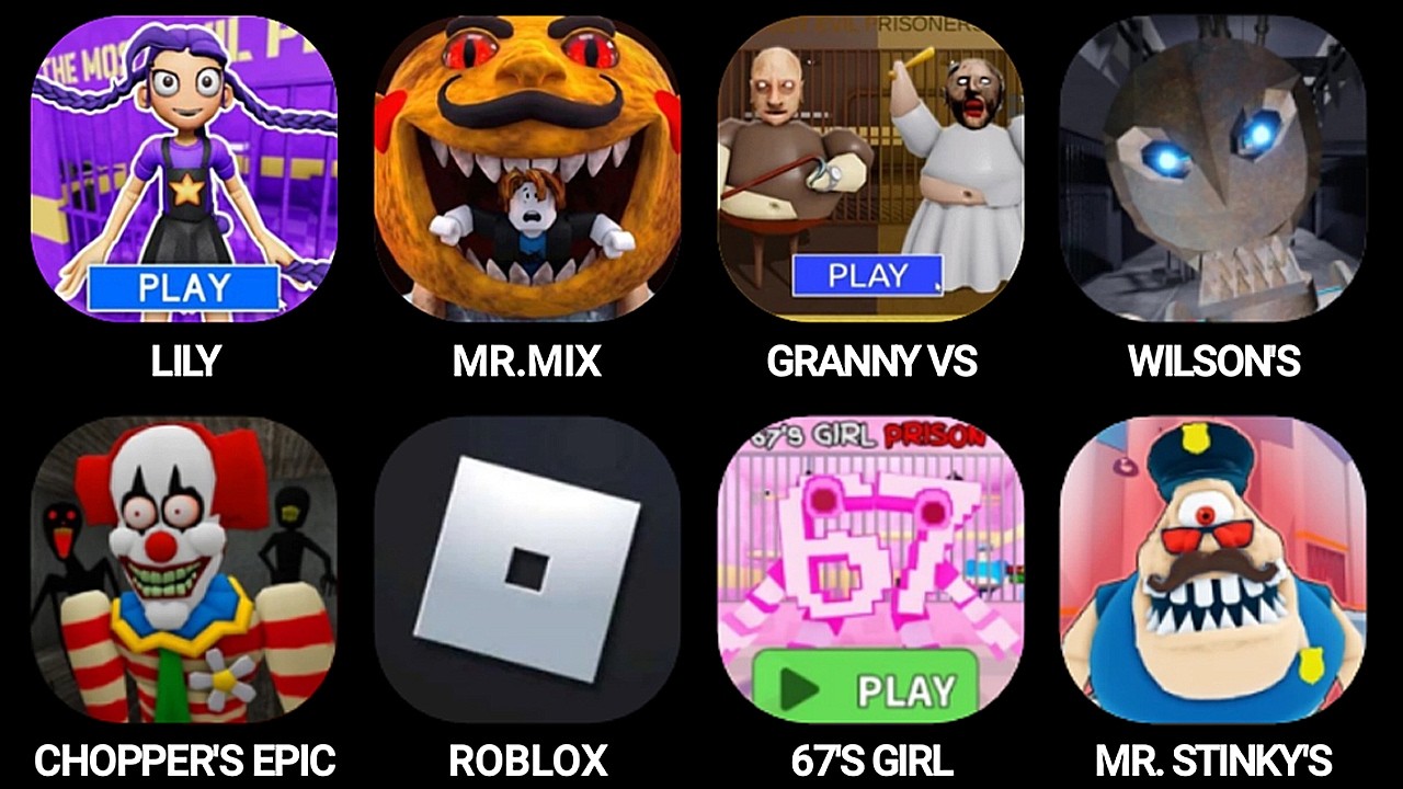 Lilylovebraids Prison Run, Wilson's Prison, Mr Mix, Grannny vs Grandpa Prison, Chopper's Epic,..