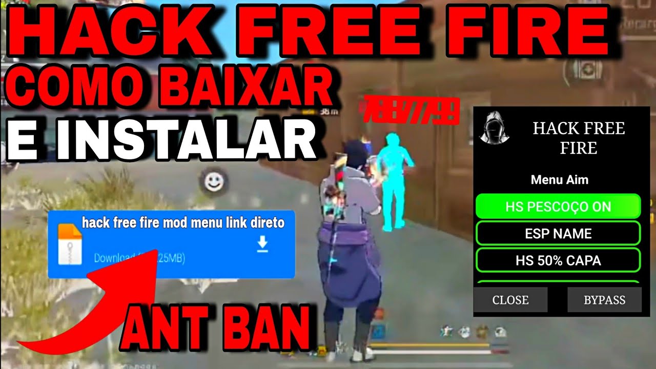 COMO BAIXAR HACK NO FREE FIRE 🤖 NOVA ATUALIZA&Ccedil;&Atilde;O MOD MENU GRATIS 100% HS COMO INSTALAR MOD HS ANTBAN