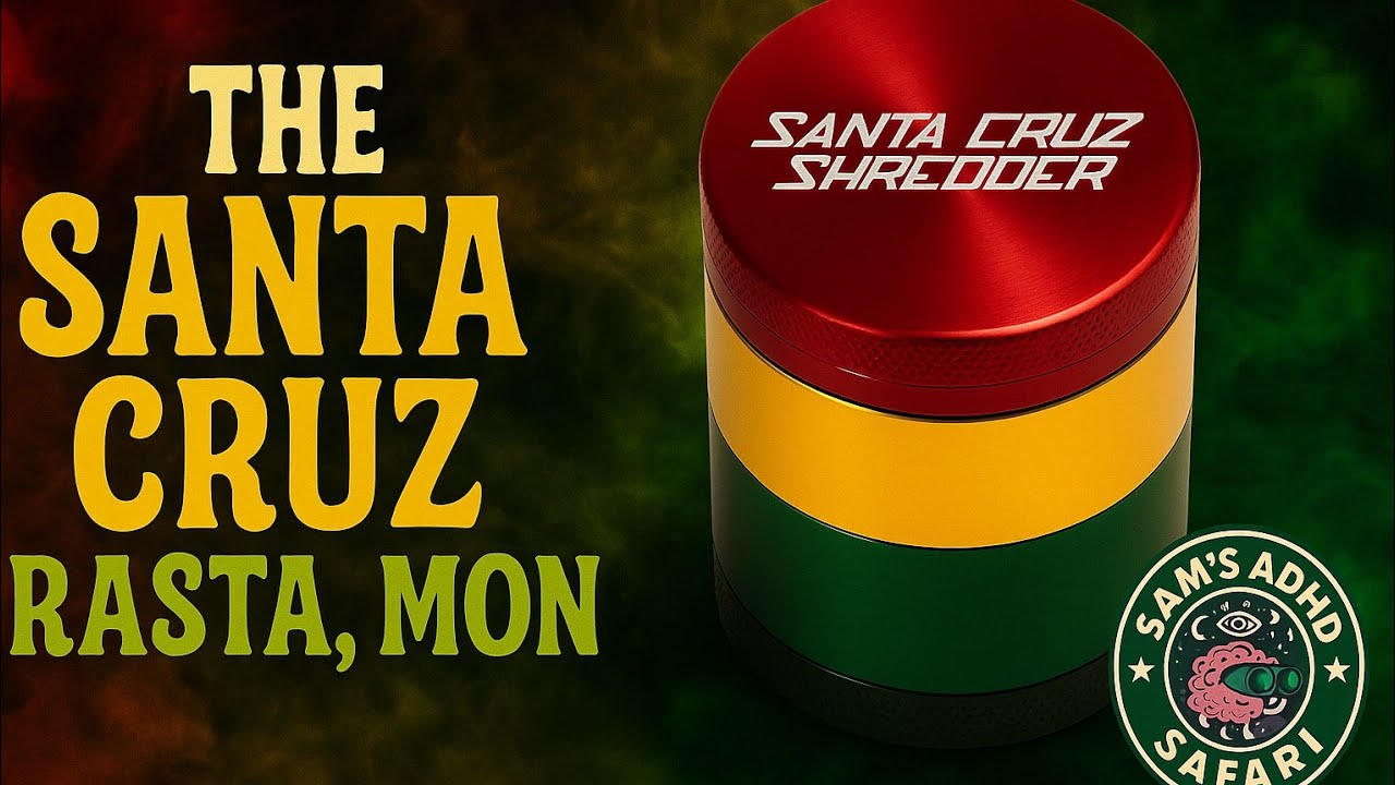 SANTA CRUZ SHREDDER - Large 4-piece Rasta Herb / Cannabis Grinder Review