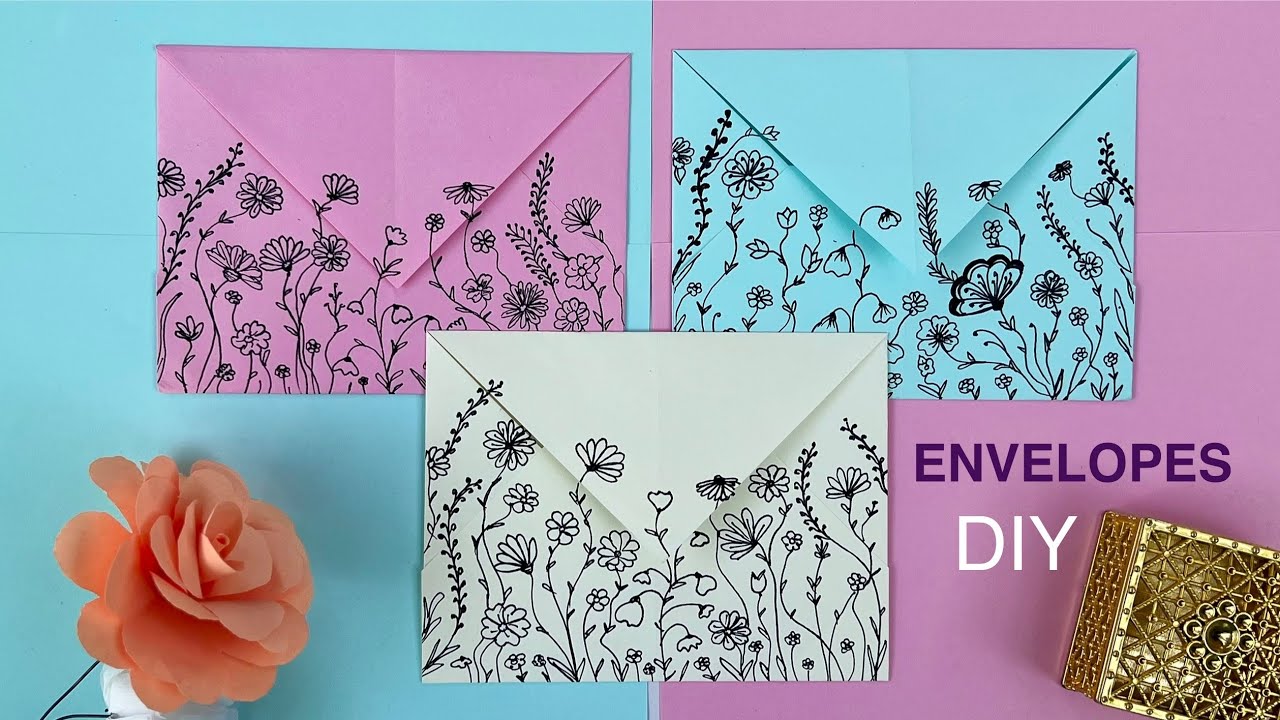 DIY PAPER ENVELOPES / How to Make Paper Envelope / Easy Envelope tutorial 