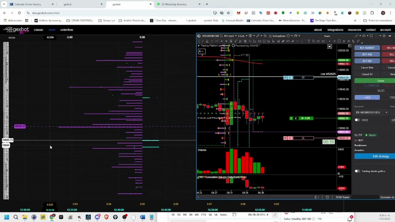 Gex Bot   Entrada por state y Order Flow -  NQ