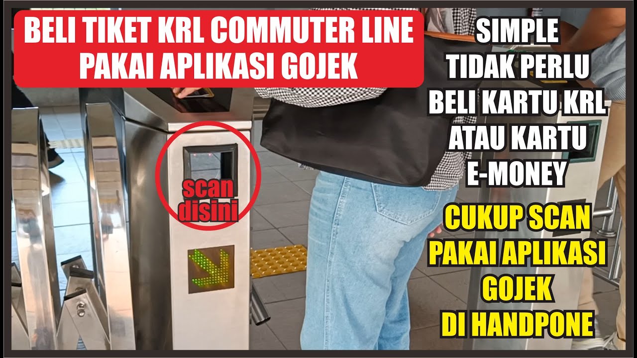 Tutorial Beli Tiket KRL Commuter Line Pakai Gopay / Gojek - KRL Kereta Jabodetabek