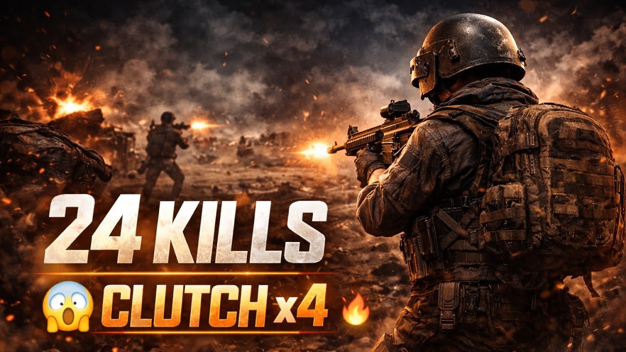 24 KILL MONSTER GAME 💀 | NON-STOP CLUTCHES | PUBG #bgmi #pubg #pubgmobile 