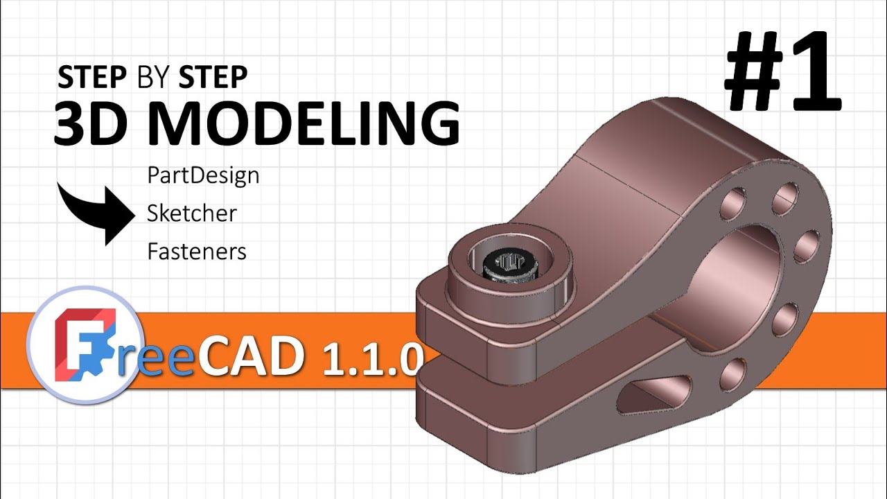 FreeCAD 1.1: 3D modeling exercise 1 | Built in & external workbenches