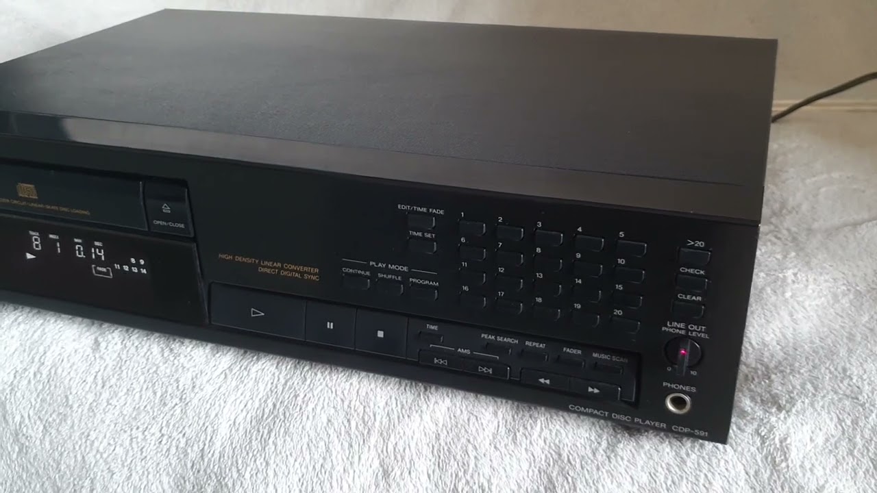 Компакт-дисковый проигрыватель SONY CDP-591 демо работы