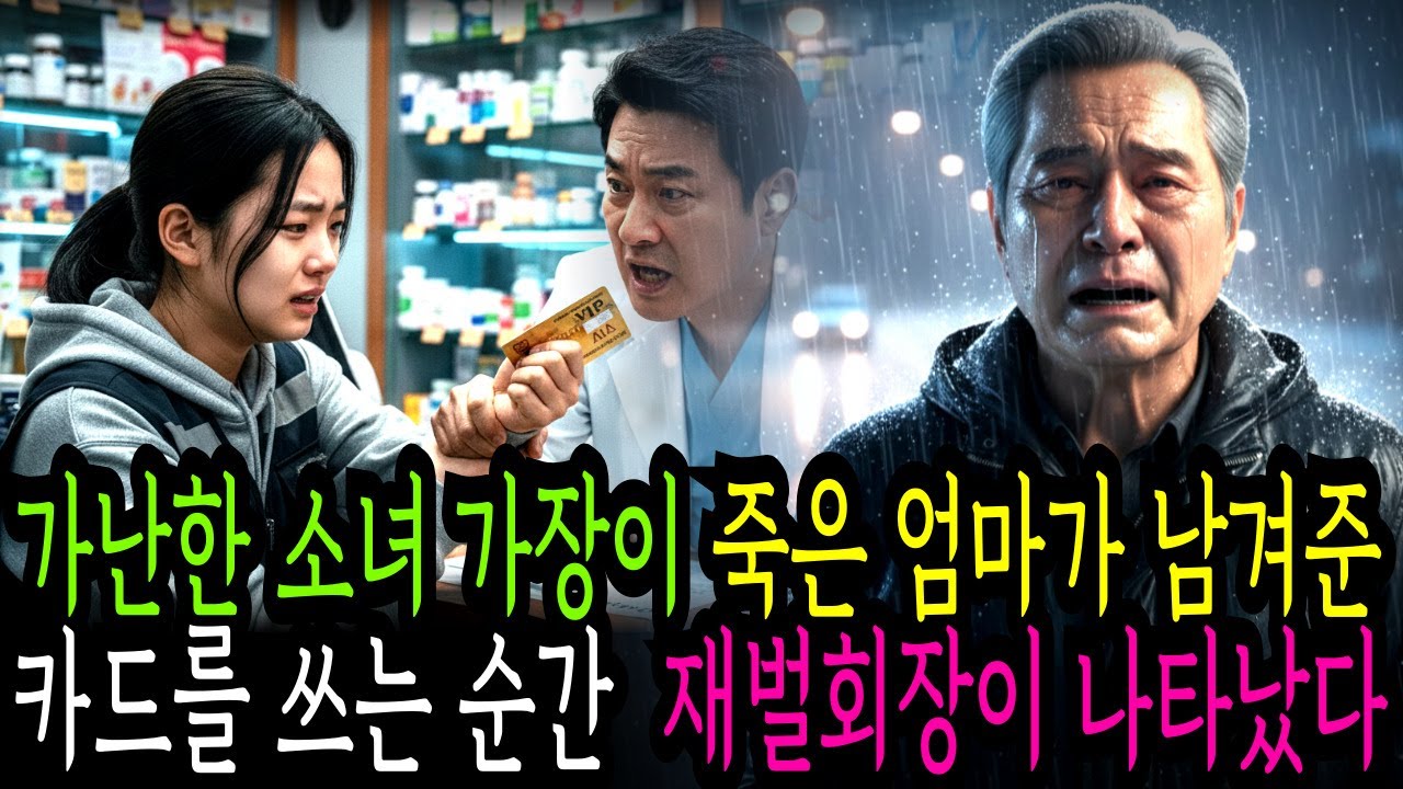 가난한 소녀가장이 죽은 엄마가 남겨준 금빛 카드를 쓰는 순간 재벌회장이 눈앞에 나타났다. | 감동이야기