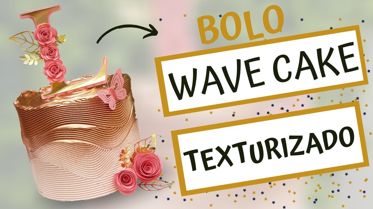 WAVE CAKE TEXTURIZADO | Efeito metalizado rosê gold