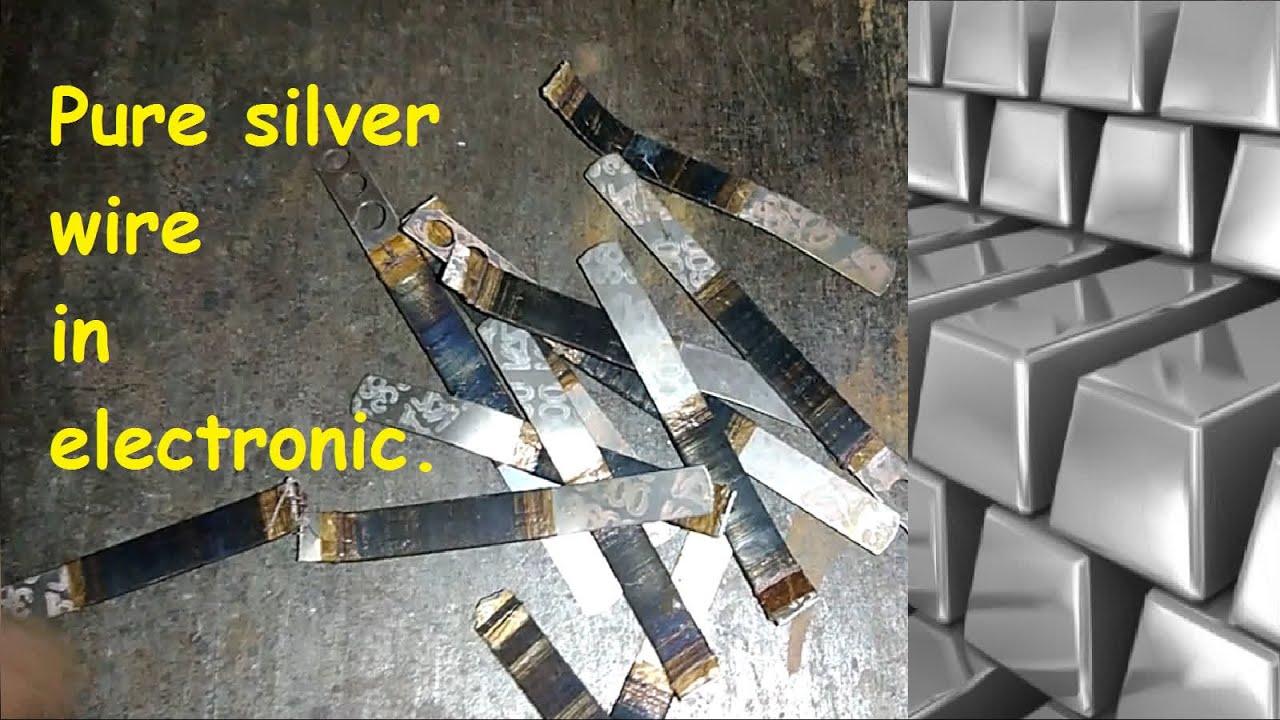 Pure silver wire in electronic.