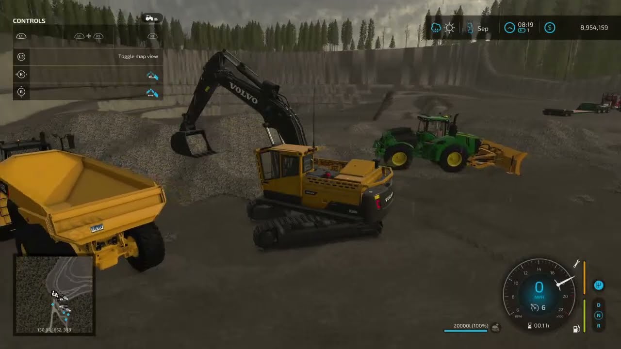 Farming simulator 22 ps5 Mining and logging empire roleplay part 1