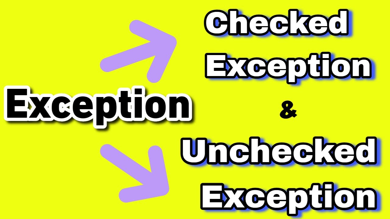 Checked and unchecked exception in java