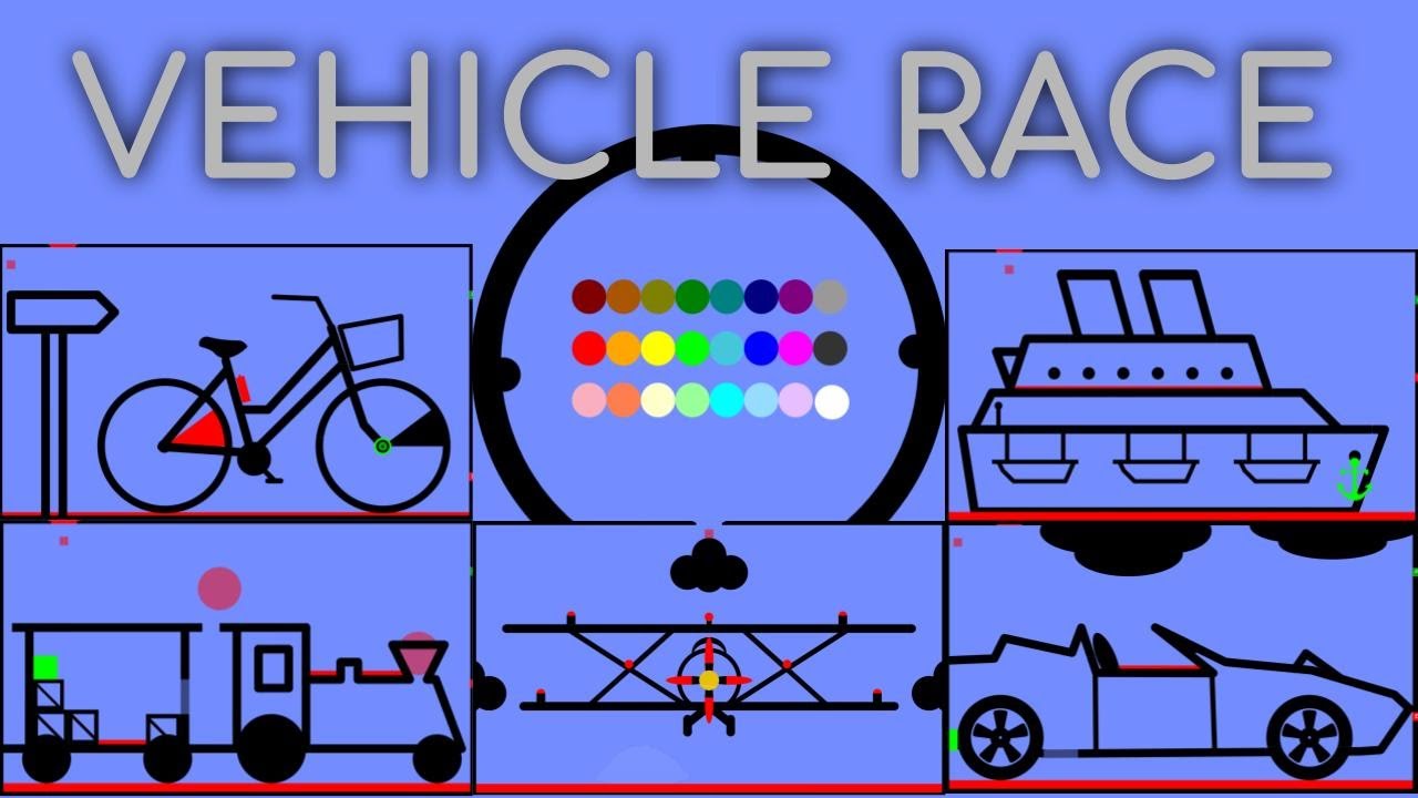 24 Marble Race EP. 24: Vehicle Race (by Algodoo)