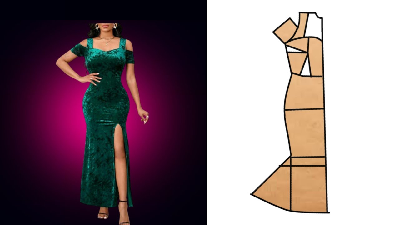 Patronaje de vestido corte sirena!