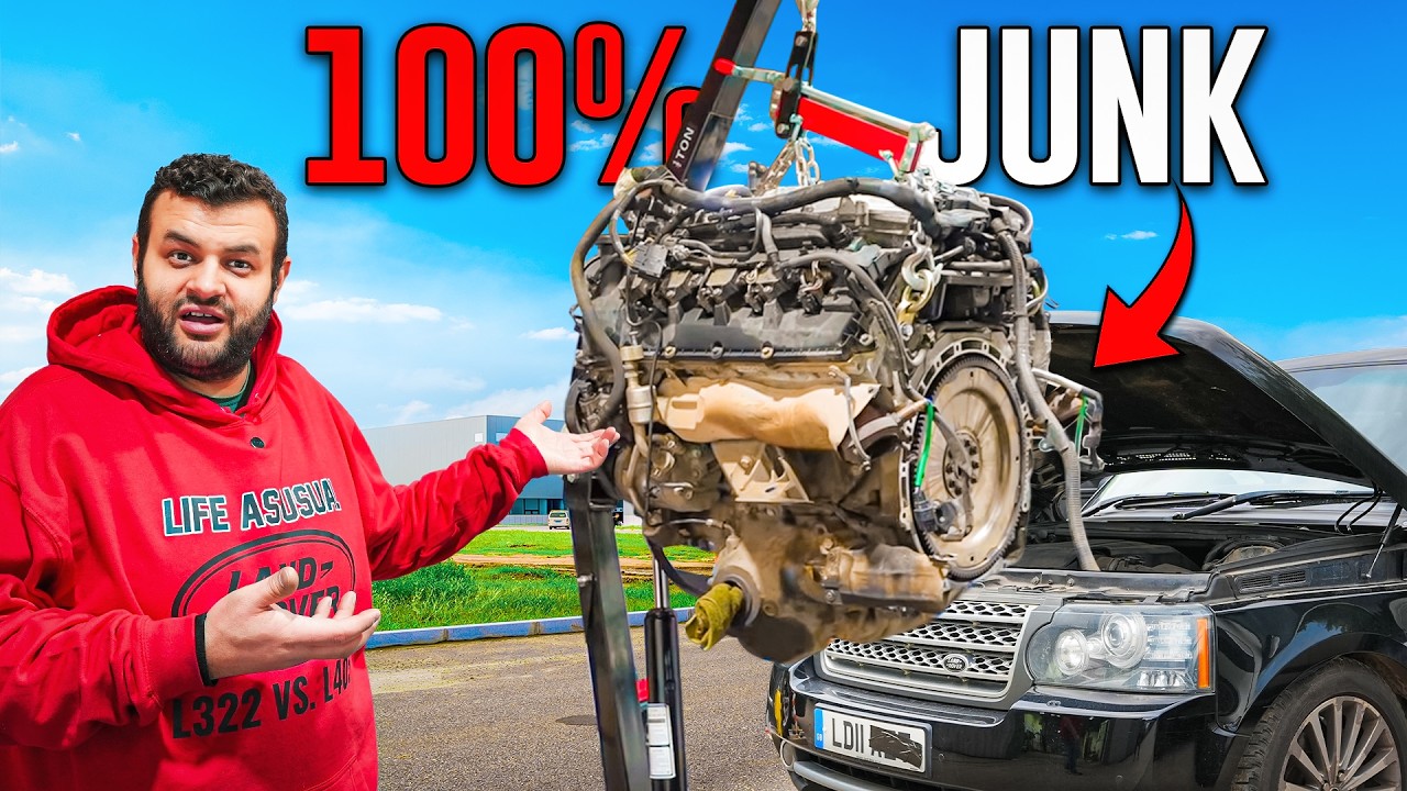 ATTEMPTING TO REMOVE THE ENGINE OF MY WRECKED SUPERCHARGED RANGE ROVER