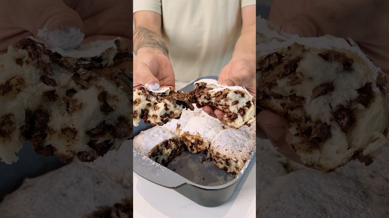 Esse p&atilde;ozinho com gotas de chocolate e creme de avel&atilde; &eacute; a melhor coisa que existe! 🤌🏼