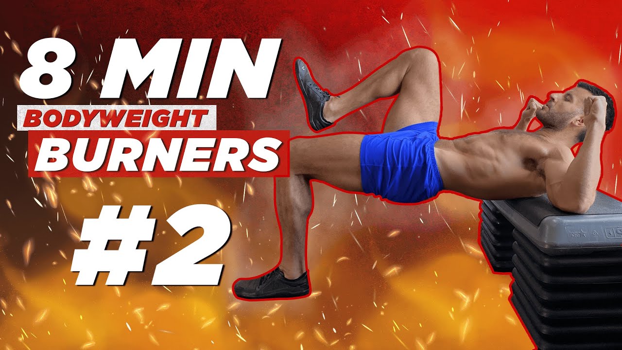 8 Minute Bodyweight Burners Series 2/6 by BJ Gaddour | Burn Fat Fast at Home!