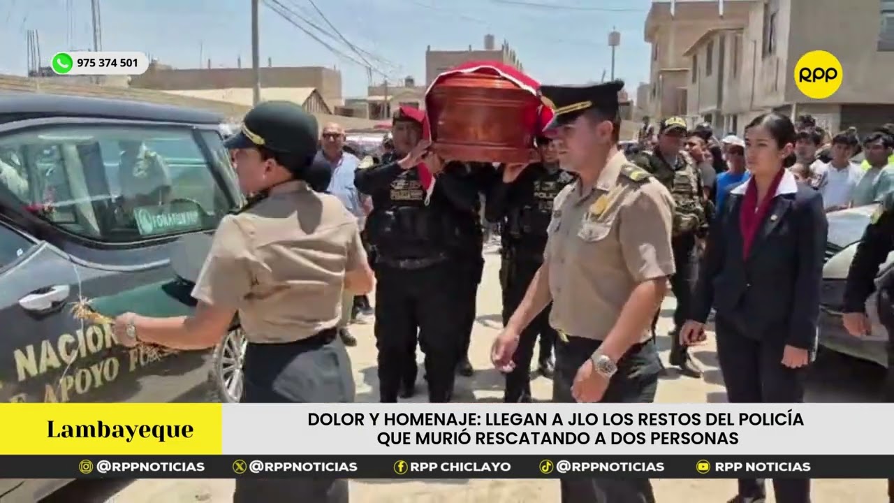 🔴 DOLOR Y HOMENAJE: LLEGAN A JLO LOS RESTOS DEL POLICÍA QUE MURIÓ RESCATANDO A DOS PERSONAS.