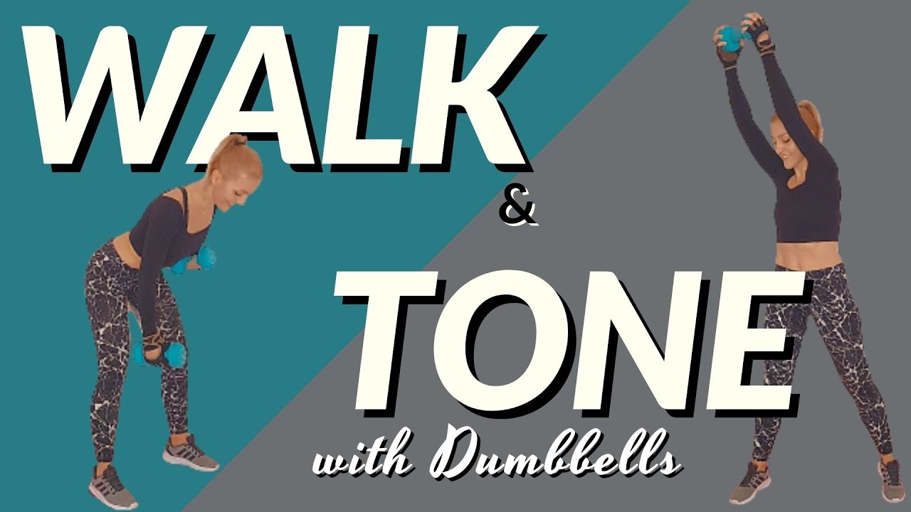 🔥30 MIN WALK & TONE FULL BODY WORKOUT with DUMBBELLS🔥FAT BURNING + MUSCLE TONING WORKOUT🔥