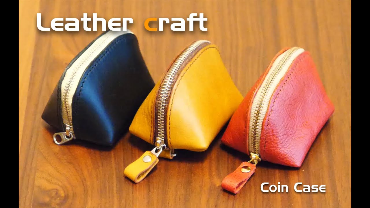 Leather Coin Case / 端革でつくるコインケース  小銭入れ キーケース ミニポーチ #レザークラフト #タンニンレザー