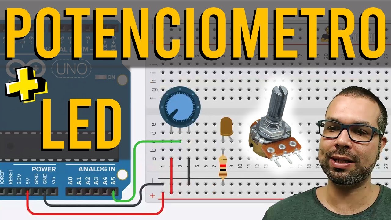 Projeto 05: Como controlar a frequência do piscar do LED ou seu  brilho  com um potenciômetro