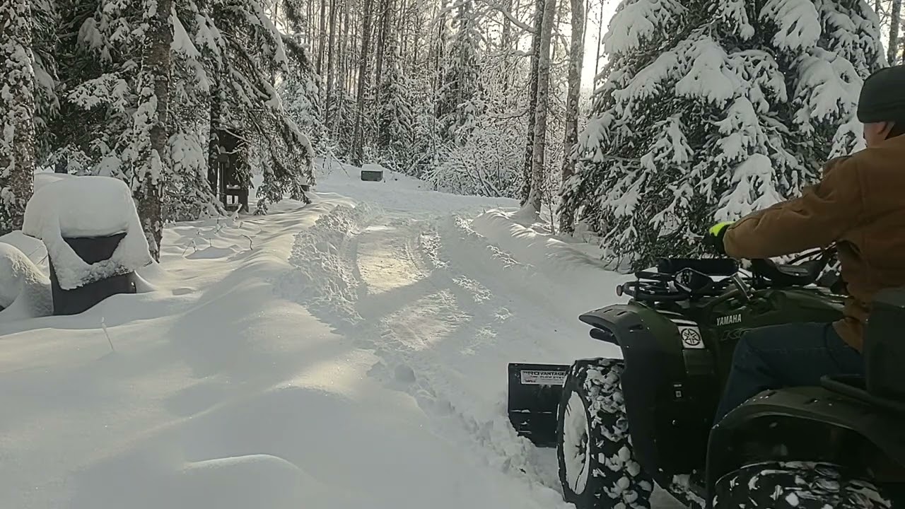 Alaska snow 🌨️ dropped a 🦶 of snow. Time to plow it up.  I Love Alaska. RocOn ✌️🥶