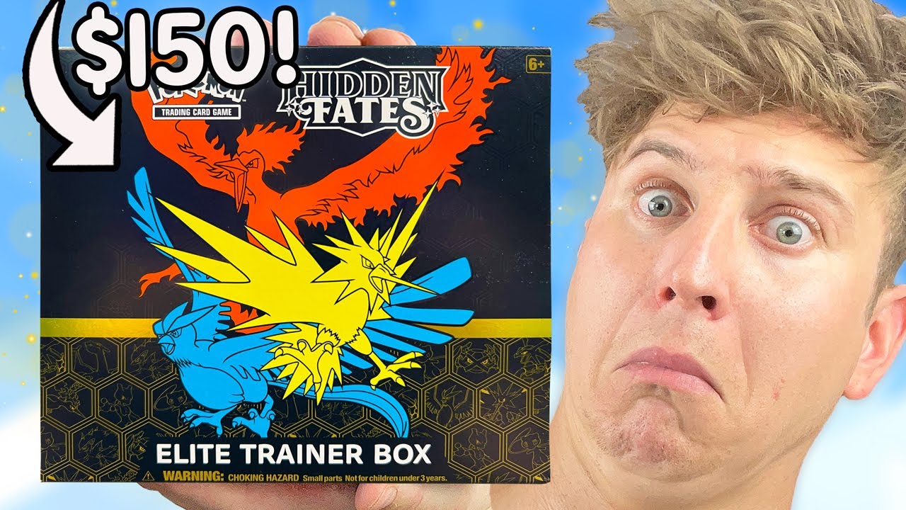 I Opened $150 Hidden Fates Elite Pokemon Boxes...