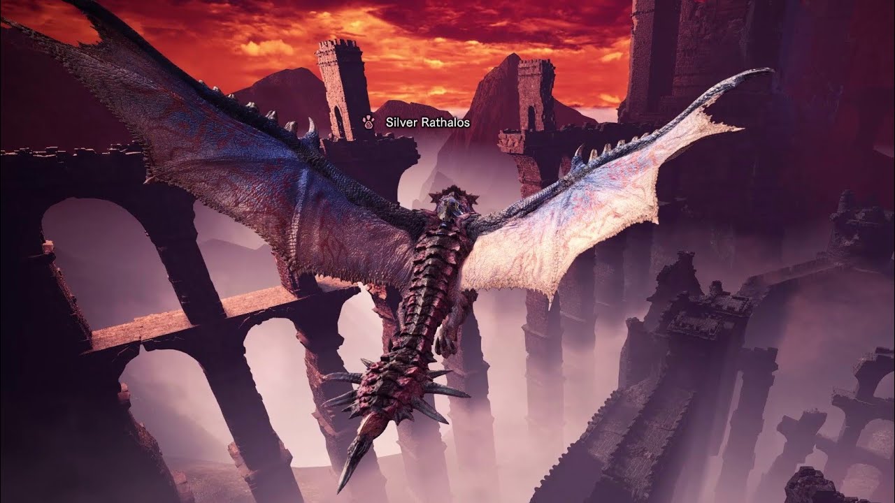 Flying with Rathalos in Monster Hunter World