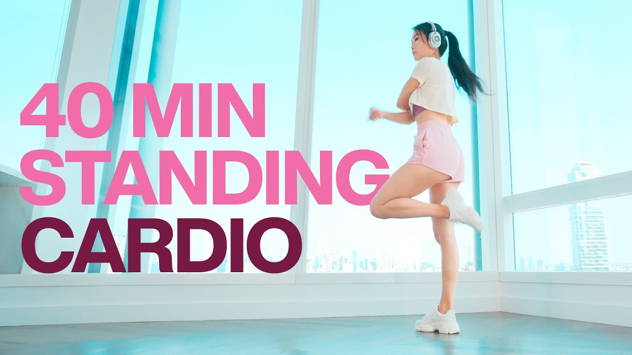 No Jumping No Repeats No Talking - 40 Min Standing Cardio Workout