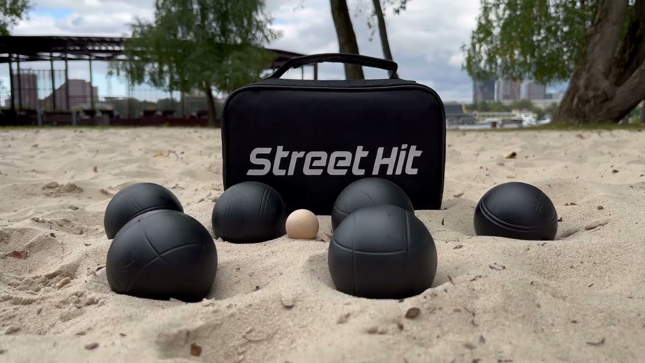 Набор для игры Street Hit Петанк (Бочче), 6 шаров из металла, черный