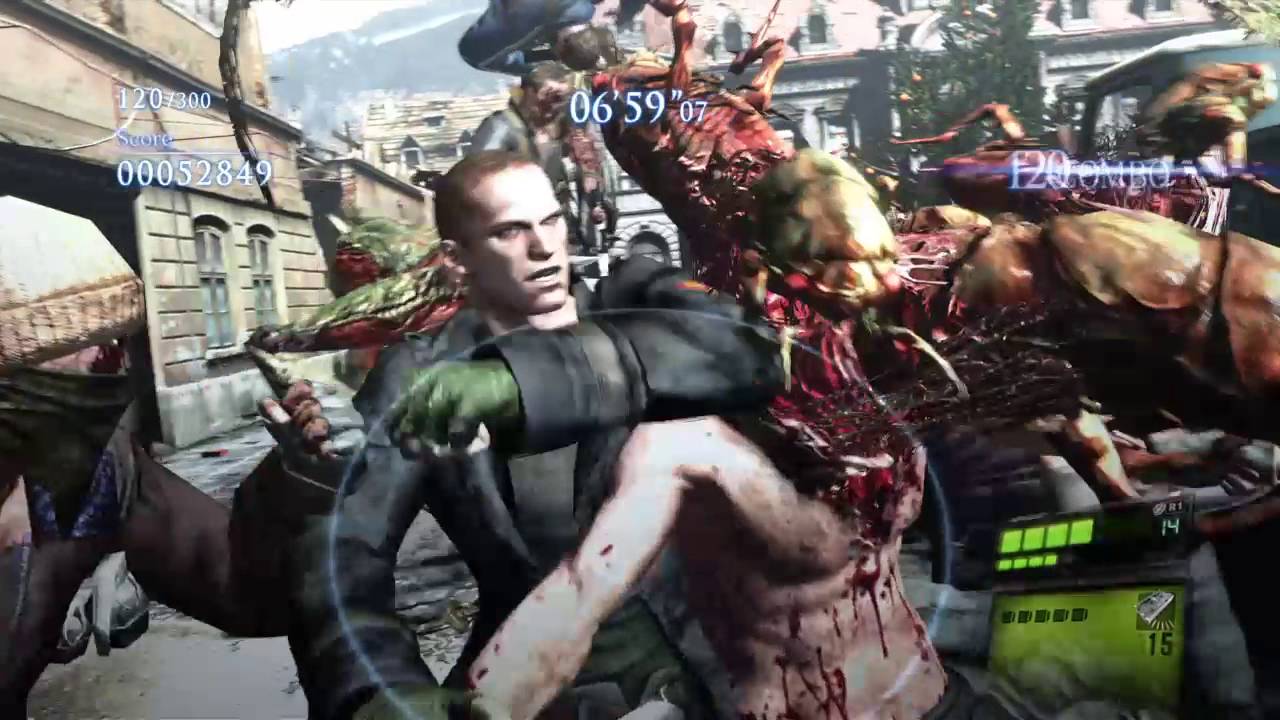 RE6 PS4 mercenaries NO MERCY gameplay as jake - requiem for war
