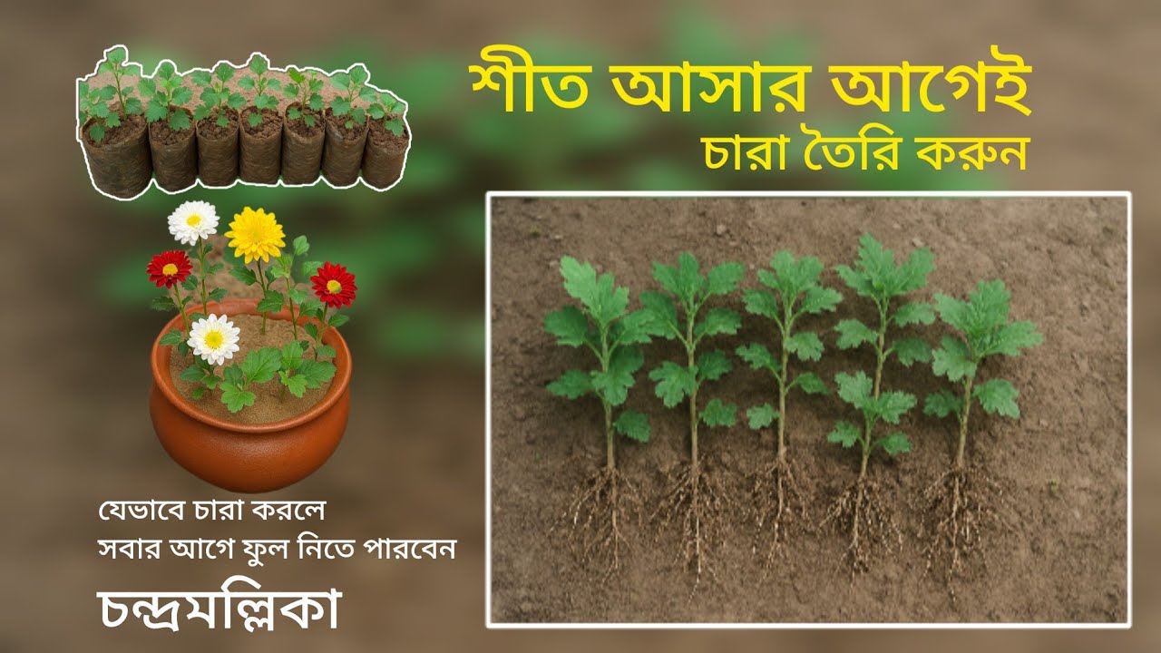 শীত আসার আগেই চন্দ্রমল্লিকার চারা তৈরি করুন 🌸 | How to Grow Chrysanthemum Cuttings Before Winter