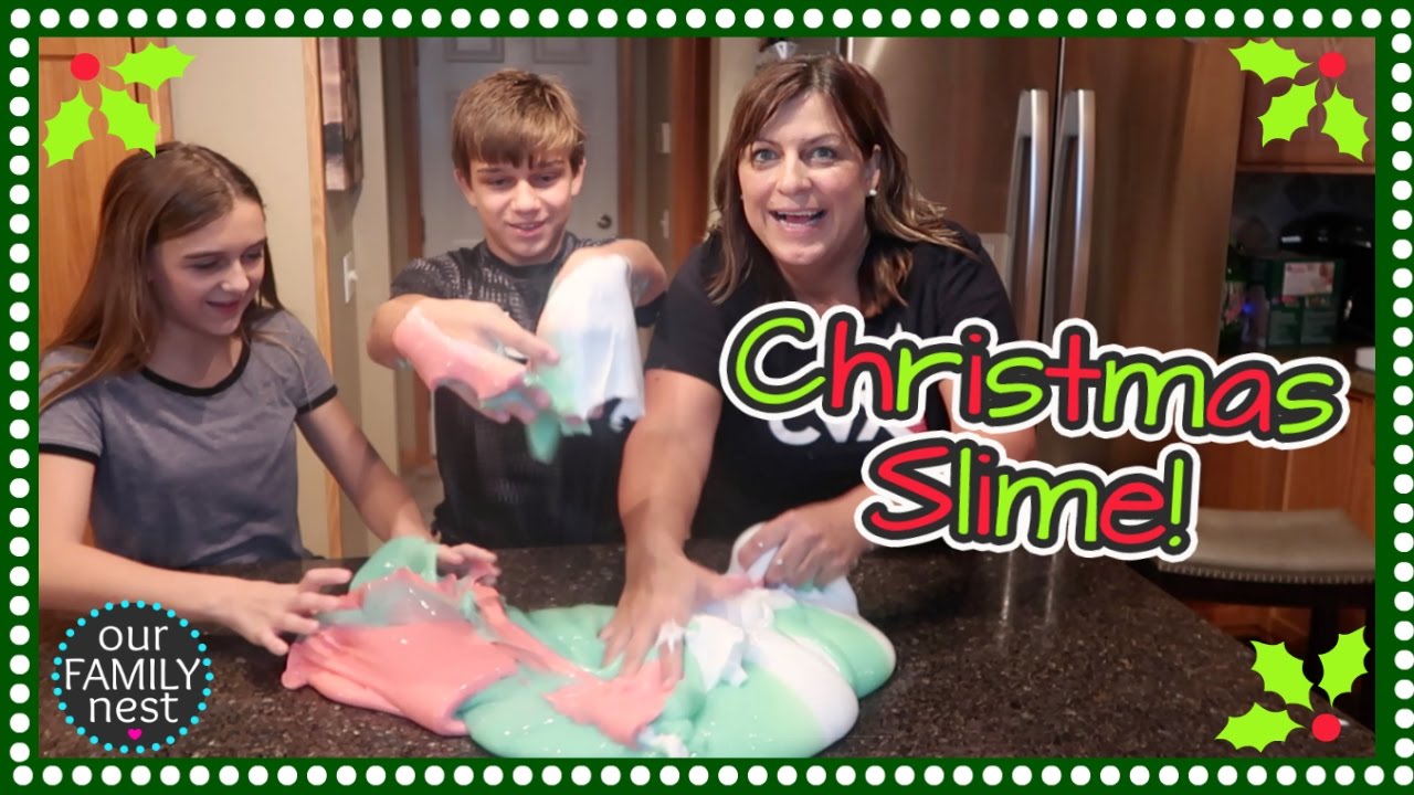 MAKING SUPER HUGE CHRISTMAS SLIME