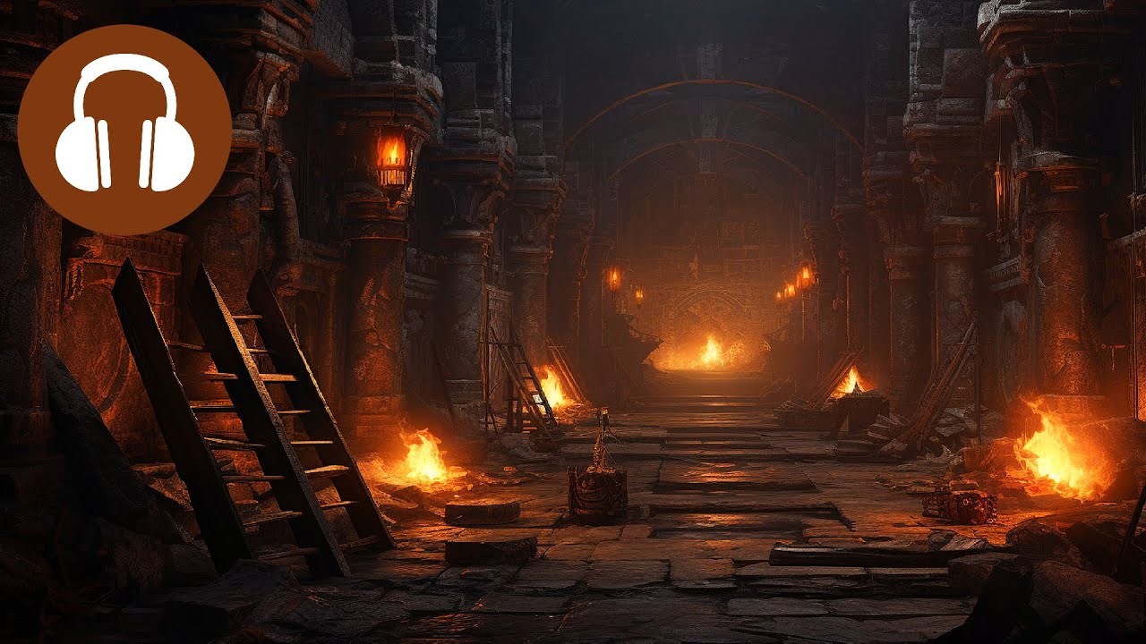 Deep DUNGEON Ambience 🎧 10 HOURS D&D Ambient Sounds ASMR