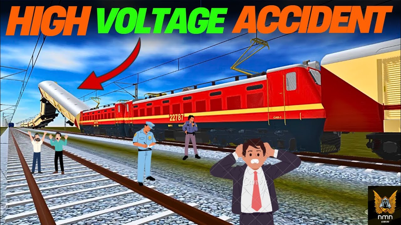 AISA ACCIDENT KABHI NAHI DEKHA HOGA 😱| INDIAN TRAIN CROSSING 3D ACCIDENT @nmngamings
