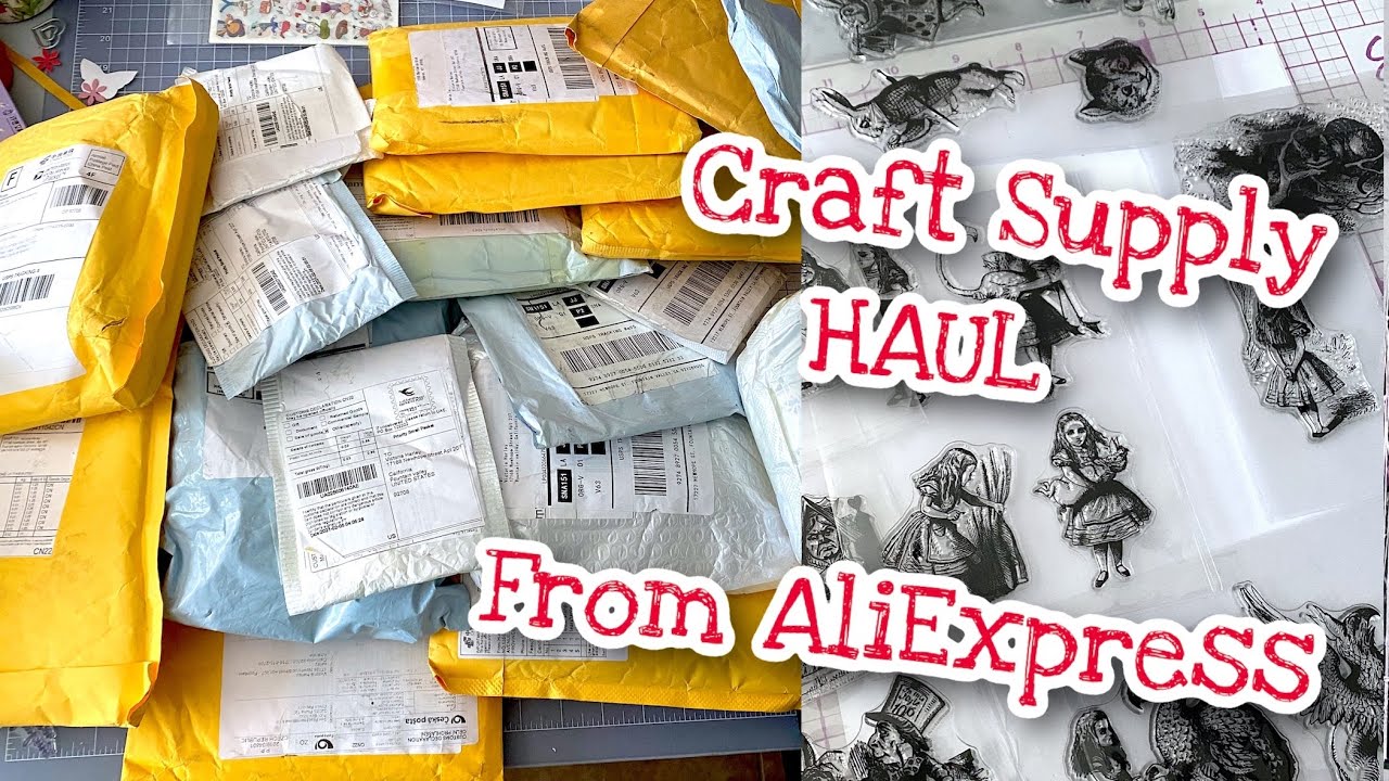 Unpacking AliExpress Craft Supply HAUL   Stamps and Cutting Die