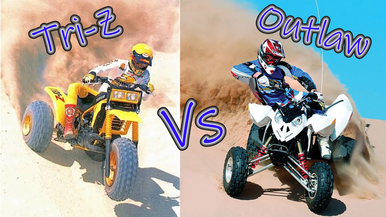 Trike vs Quad Drag Race!  Yamaha Tri Z 250 and Polaris Outlaw 525