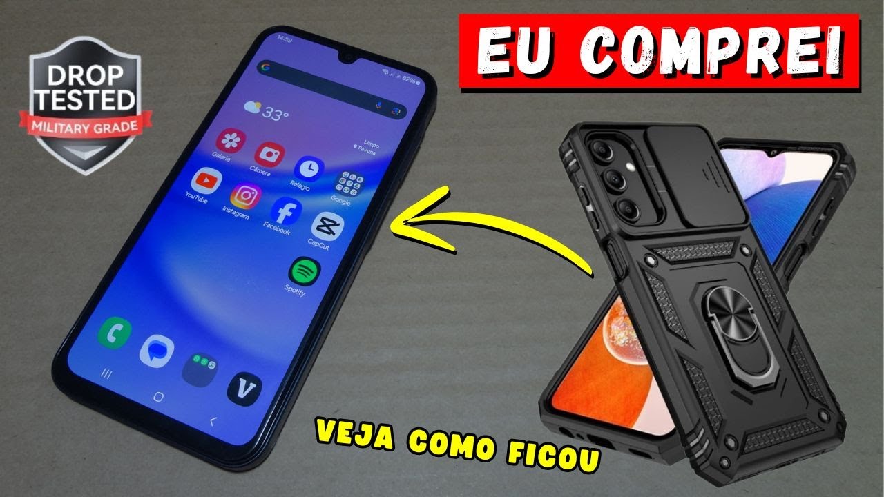 🟡Capinha Anti-Impacto Estilo Militar Para Samsung Galaxy A15 - Capinha Para Samsung Galaxy A15