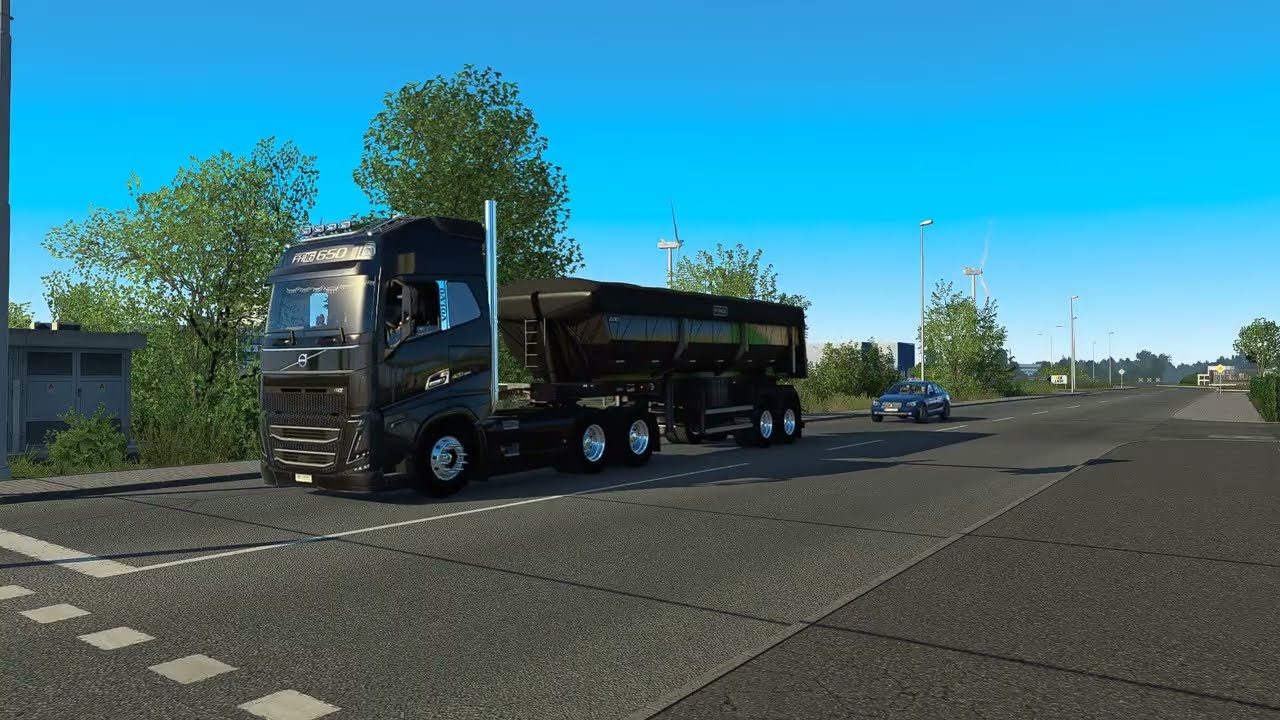 VOLVO FH - 420 COM DIFUSOR DE ESCAPE SAINDO CARREGADO DE FERTILIZANTE DA LKW  NA EUROPA ETS 2 1.58