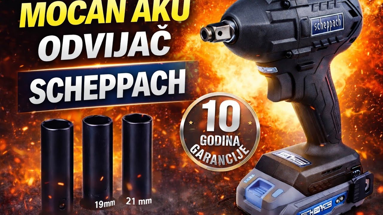 Scheppach udarni aku odvijac test i unboxing