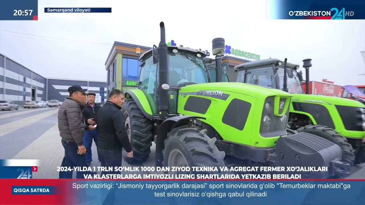 2024-yilda 1trln so`mlik 1000 dan ziyod texnika imtiyozli lizing shartlarida yetkazib beriladi