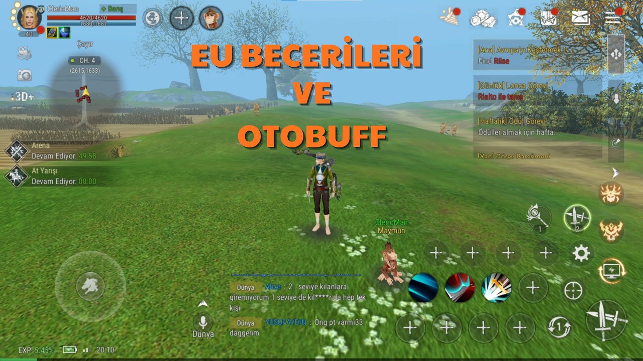 SİLKROAD ORİGİN MOBİLE TÜRKİYE EU BECERİLERİ VE OTO BUFF SİSTEMİ