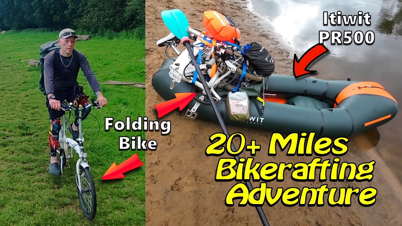 Bikerafting - Itiwit PR500 Packraft + Compass Central Folding Bike